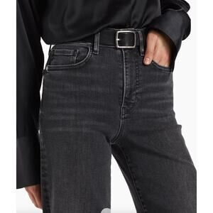 Frame Jeans Grey Le Palazzo Crop High-rise Wide-leg Jeans 31